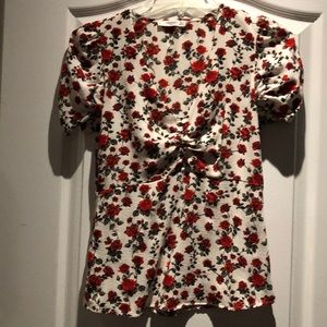 Mango flowery blouse European mango